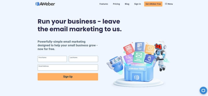 aweber homepage