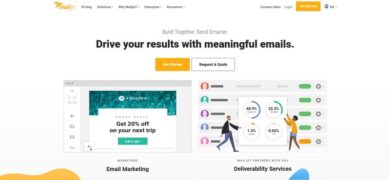 MailJet Homepage