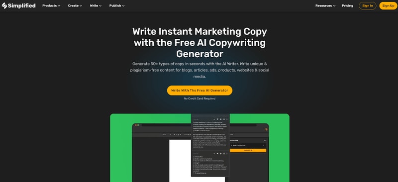 Simplified Home Page