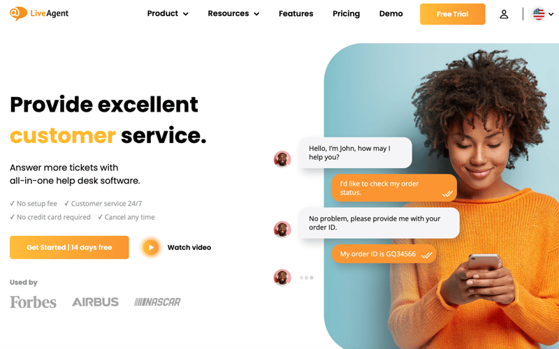 Live Agent homepage