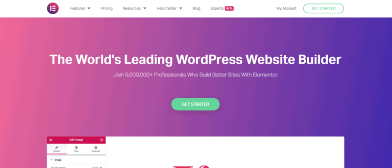elementor homepage
