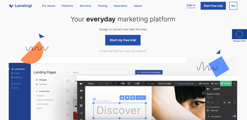 landingi homepage