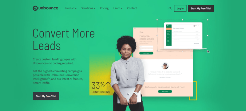 unbounce landing page
