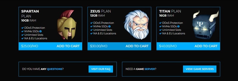 shockbyte minecraft hosting pricing