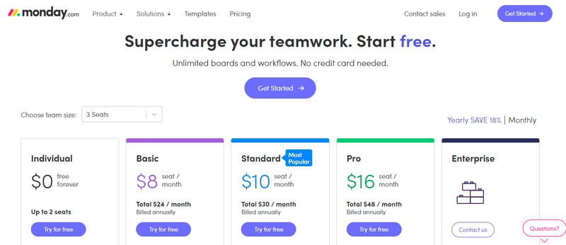 Monday.com Pricing Plans