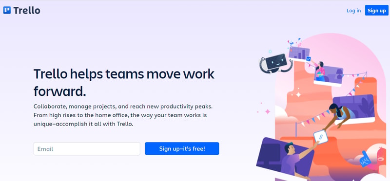 Trello Hompage: Best for Ease of Use