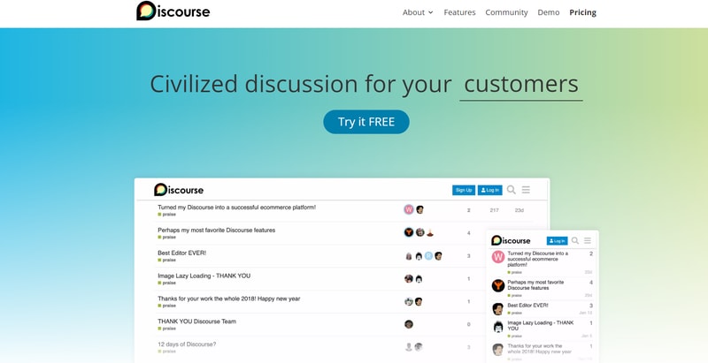 Discourse homepage
