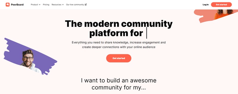 PeerBoard homepage