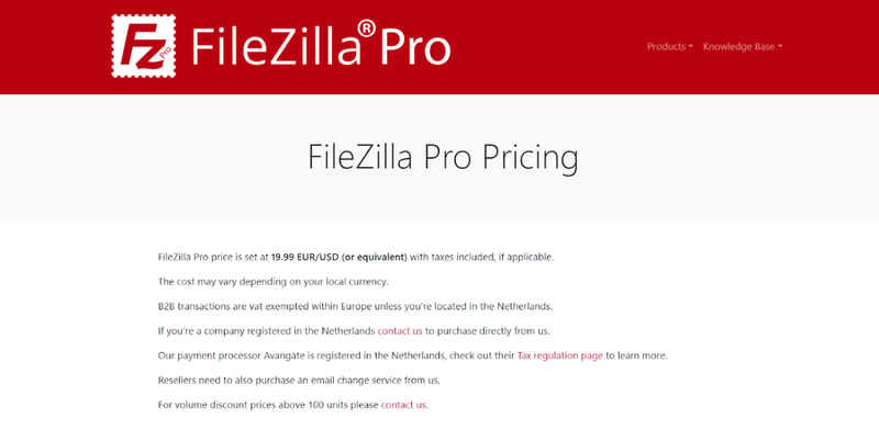FileZilla Pricing