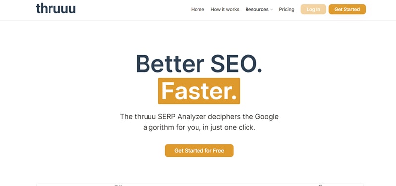 Thruuu homepage