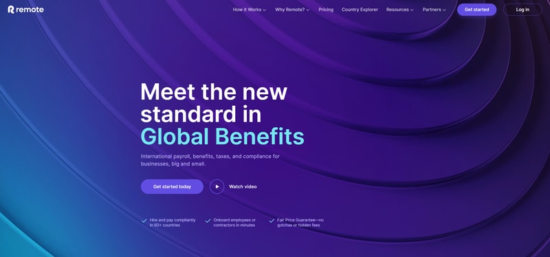 Remote.com homepage