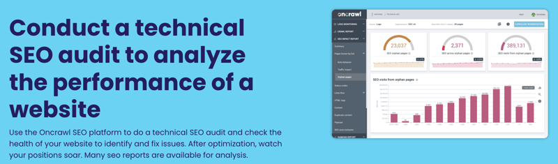 OnCrawl Homepage