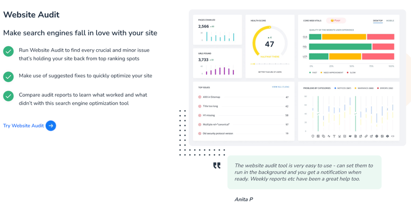 SE Ranking Homepage