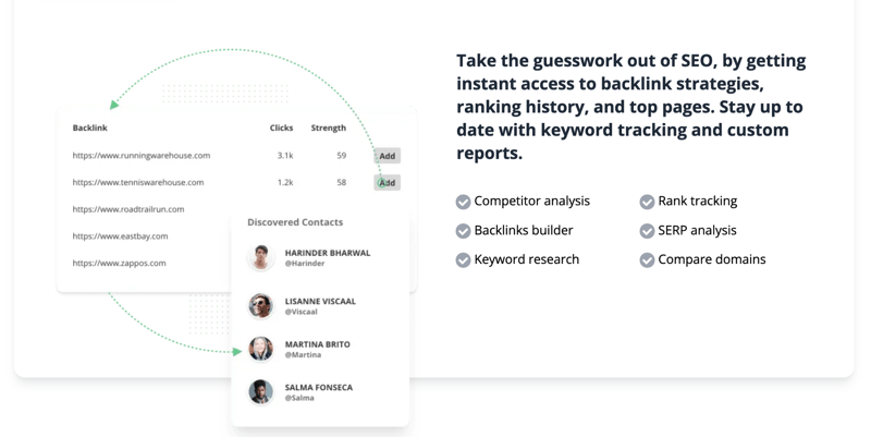 SpyFu Backlink Checker page