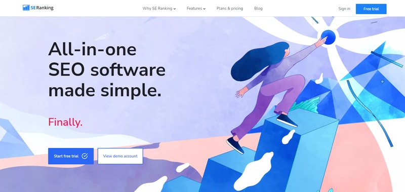 Best SEO Software - SE Ranking homepage