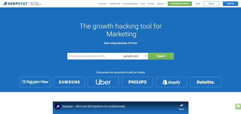 Serpstat — Best Budget SEO Tool
