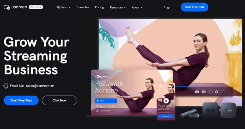 UScreen homepage