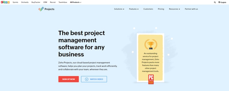 zoho project task managment