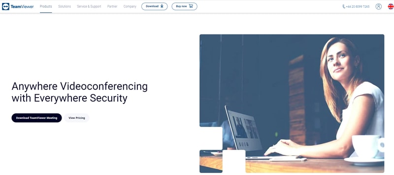 TeamViewer Meeting homepage