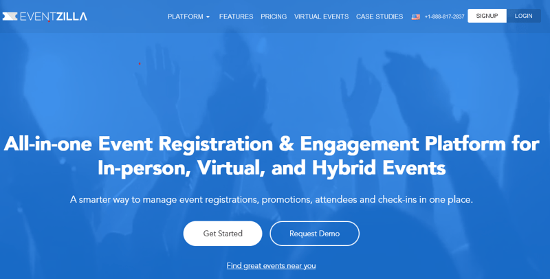 Eventzilla homepage