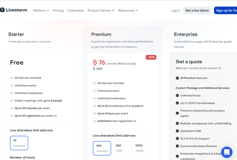 livewebinar pricing event