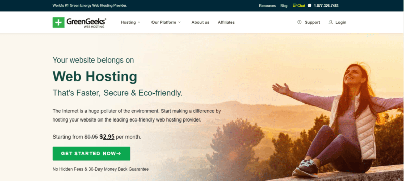 greengeeks landing page