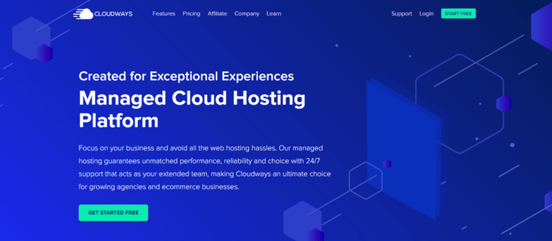cloudways landing page
