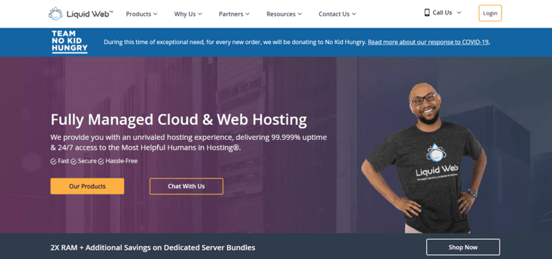 liquidweb landing page
