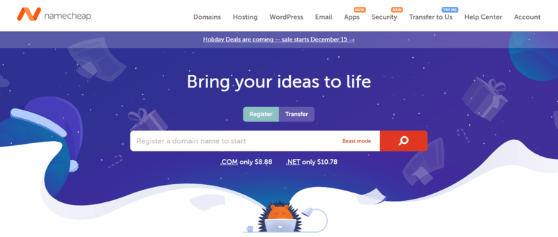 Namecheap Landing Page