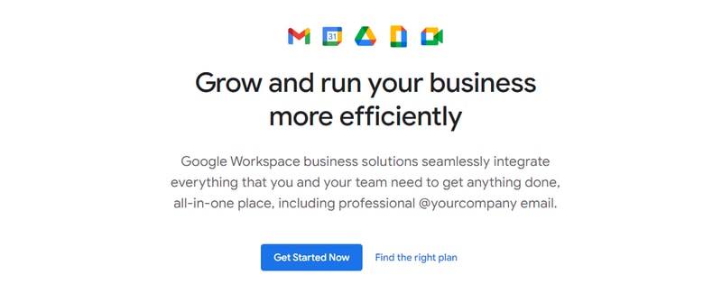best call to action example: Google Workspace