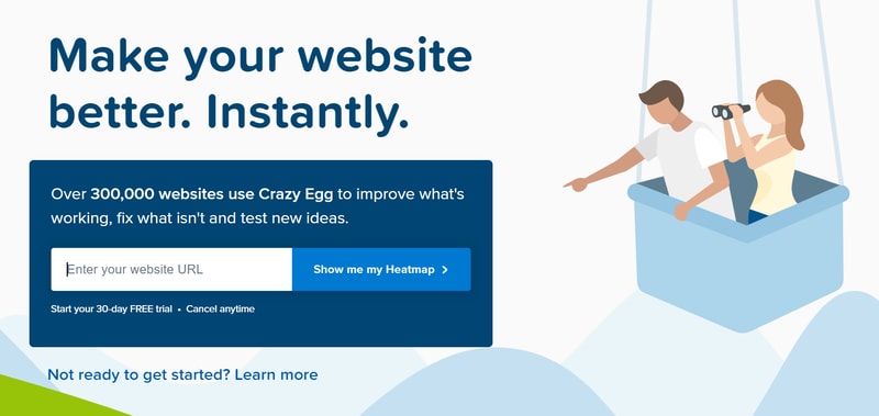 best call to action example: CrazyEgg