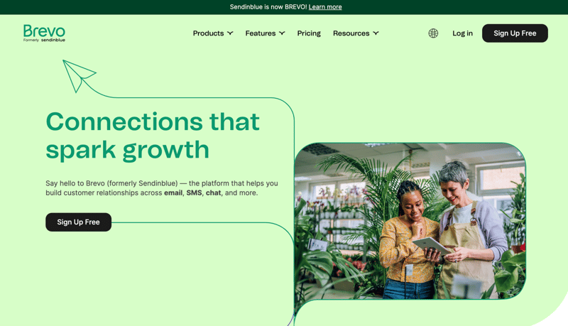 Brevo homepage