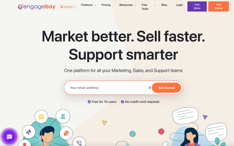 Engagebay homepage