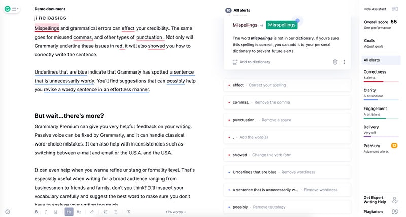 grammarly blogging tool