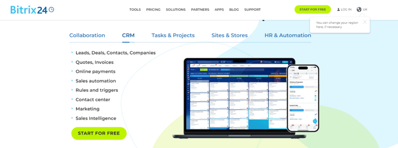 Bitrix24 Homepage