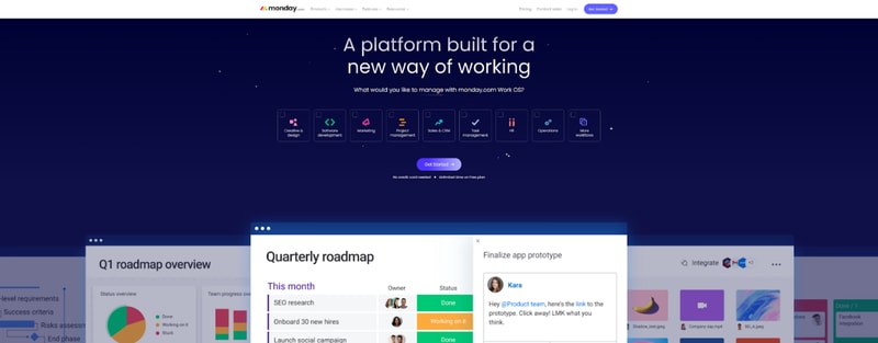 Monday.com Homepage