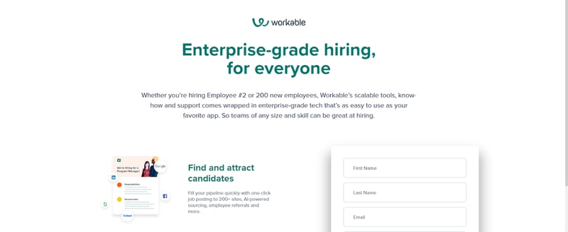 Workable Homepage