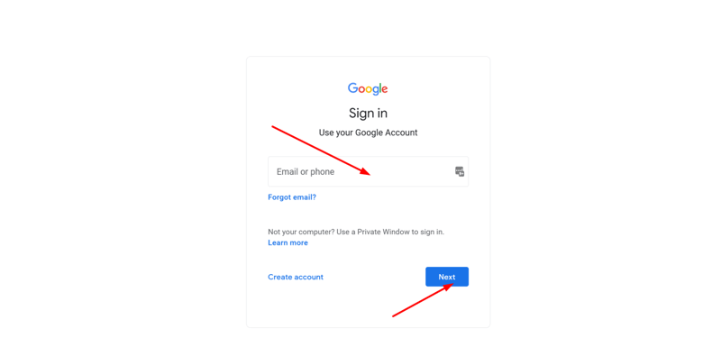 Gmail Login Page