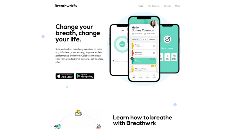 Breathwrk Homepage