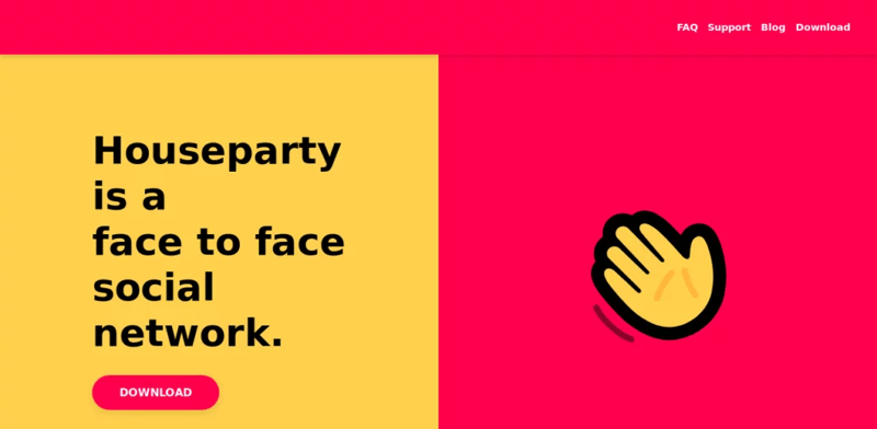Houseparty Homepage