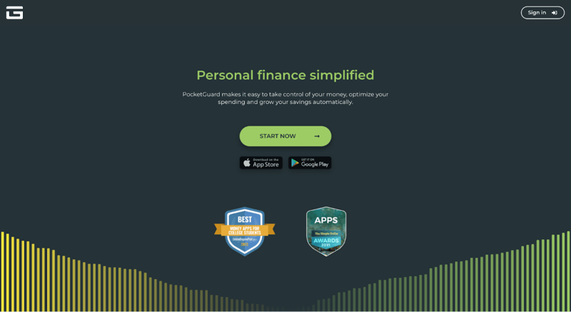 PocketGuard Homepage