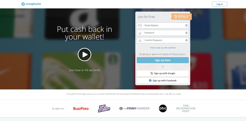 Swagbucks homepage