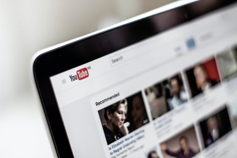youtube on a laptop