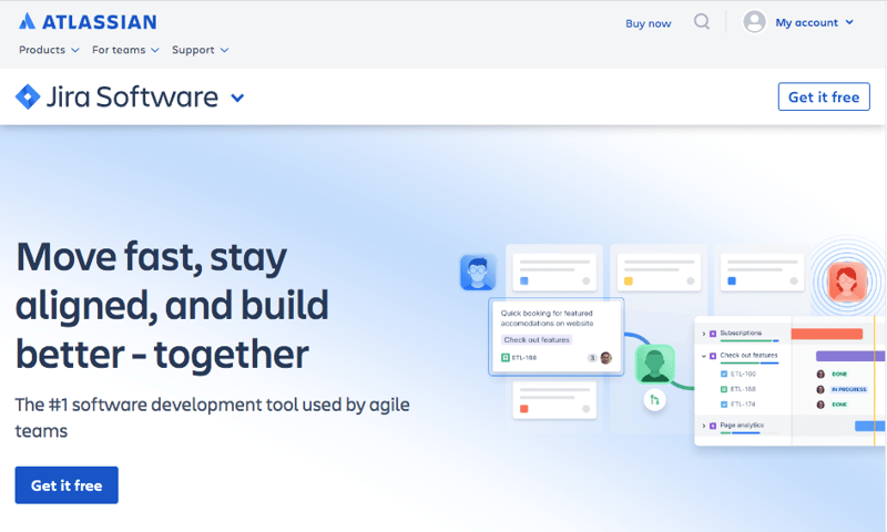 Jira homepage