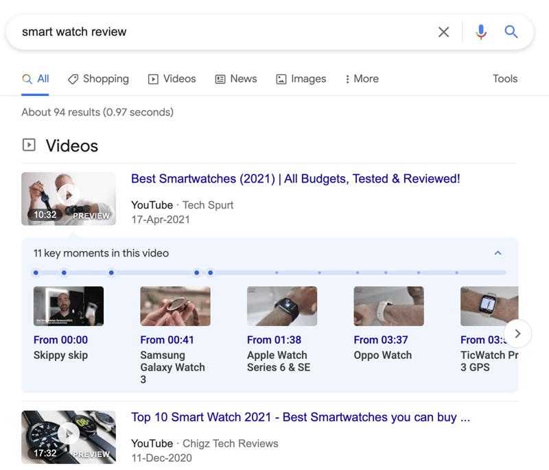 smart watch review google results