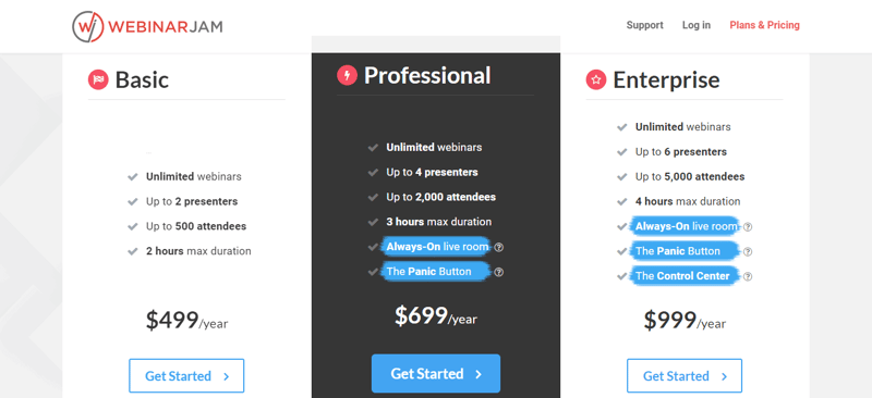 WebinarJam Pricing