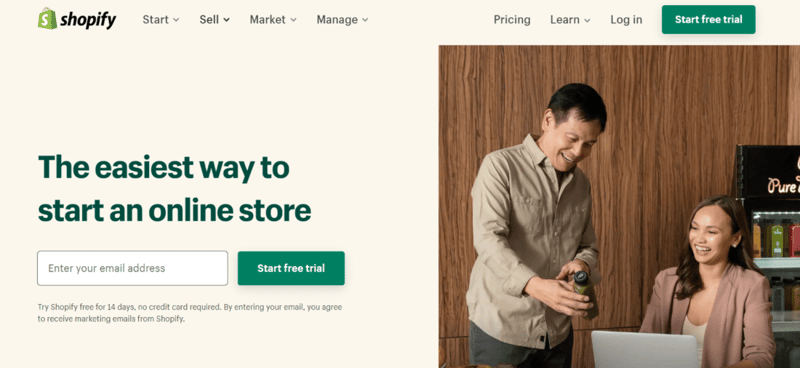 Shopify Homepage