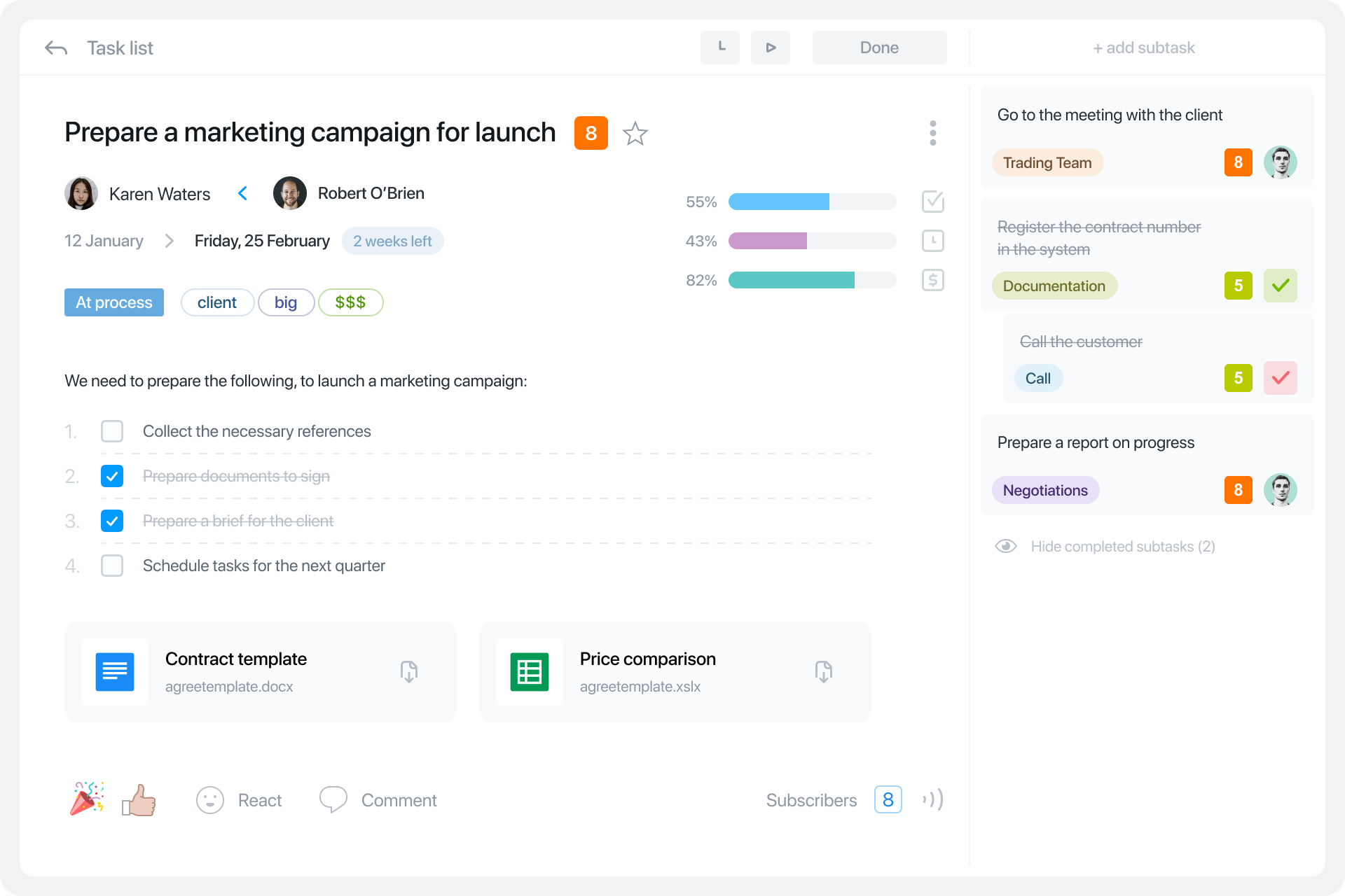 Worksection screenshot 5