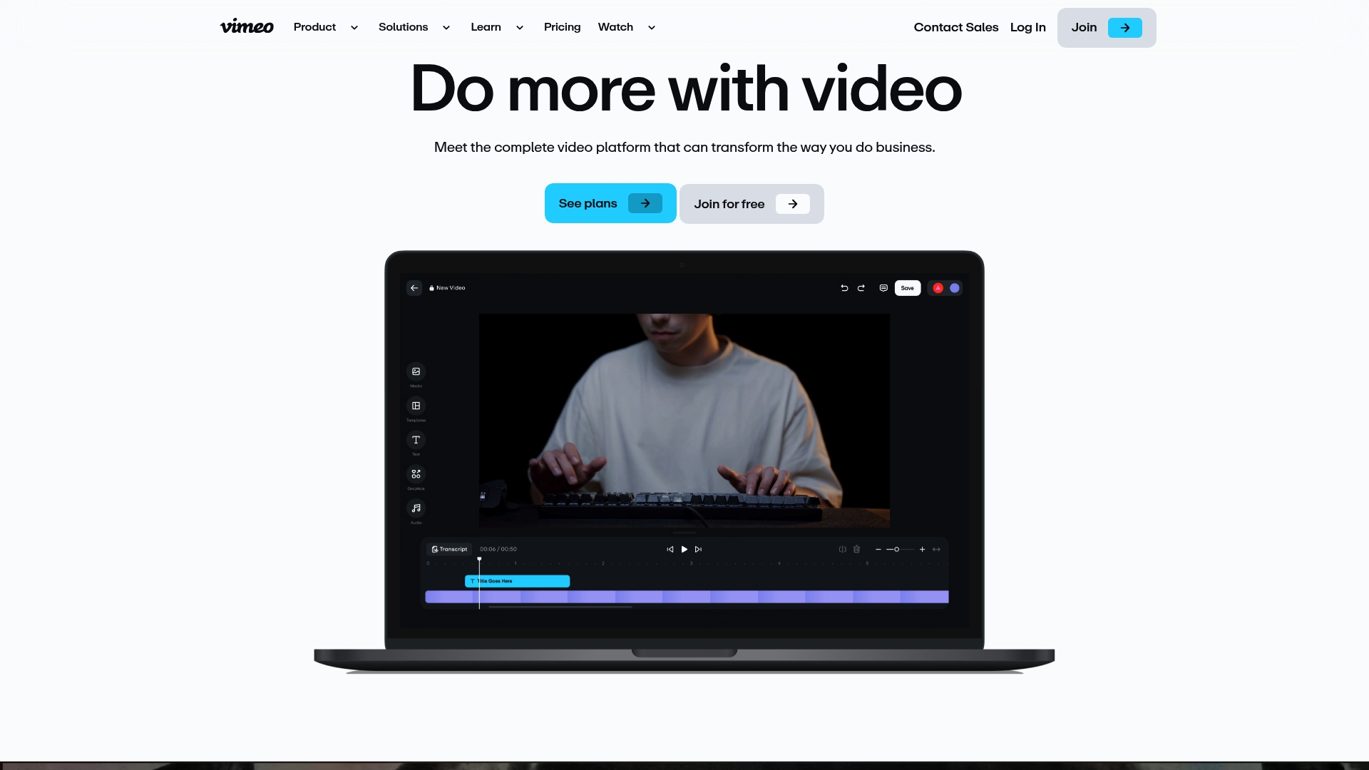 Vimeo Homepage