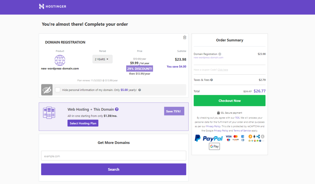 Domain.com screenshot 3